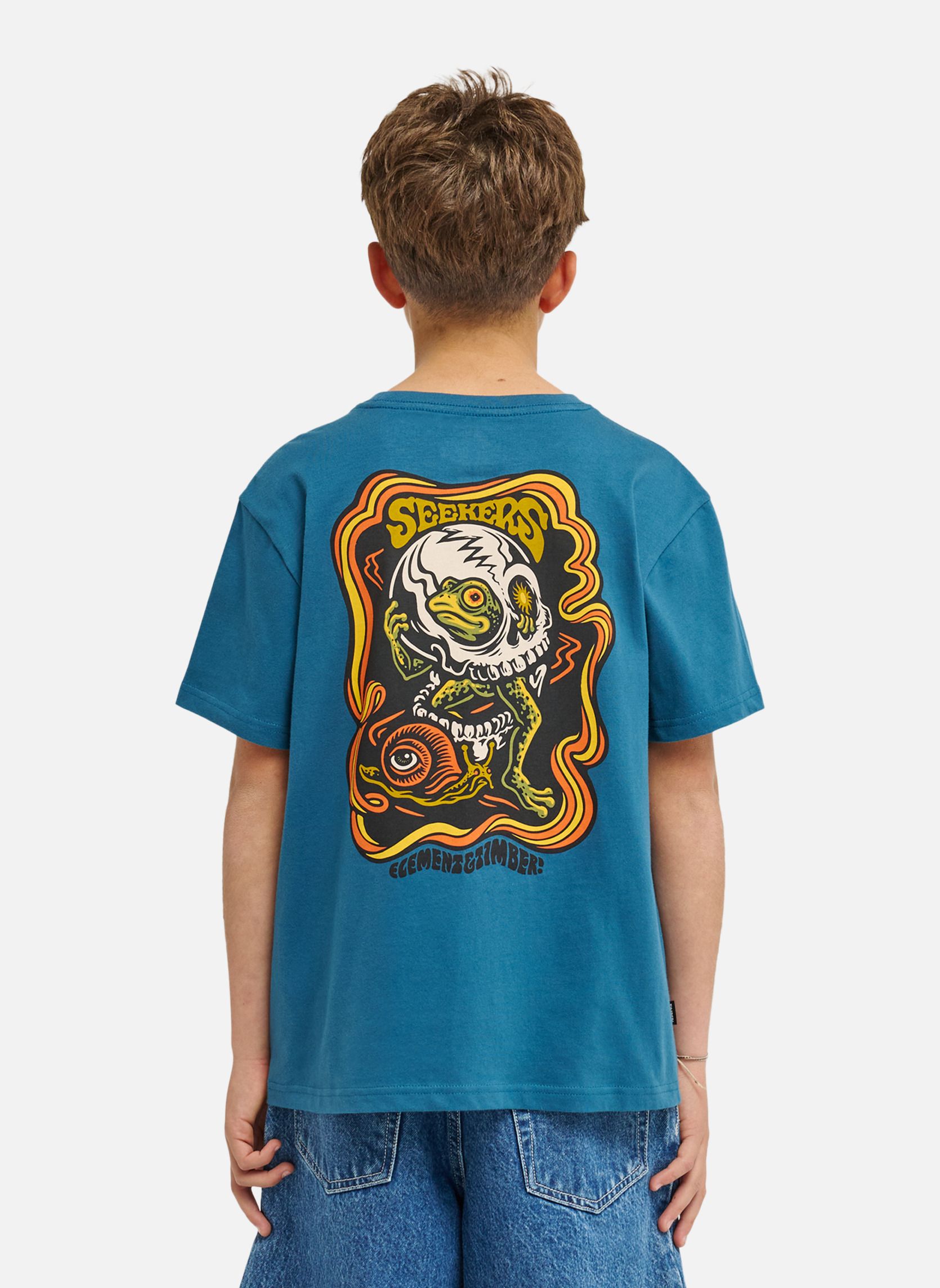 Element Tee-shirts Timber Hermit garçon bleu | Sarenza France