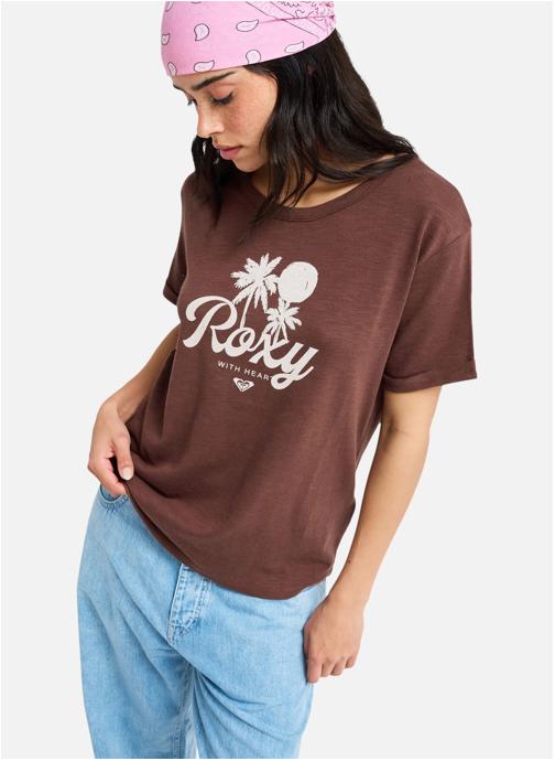 Roxy Tee-shirts Oceanwave Regular Slub femme marron
