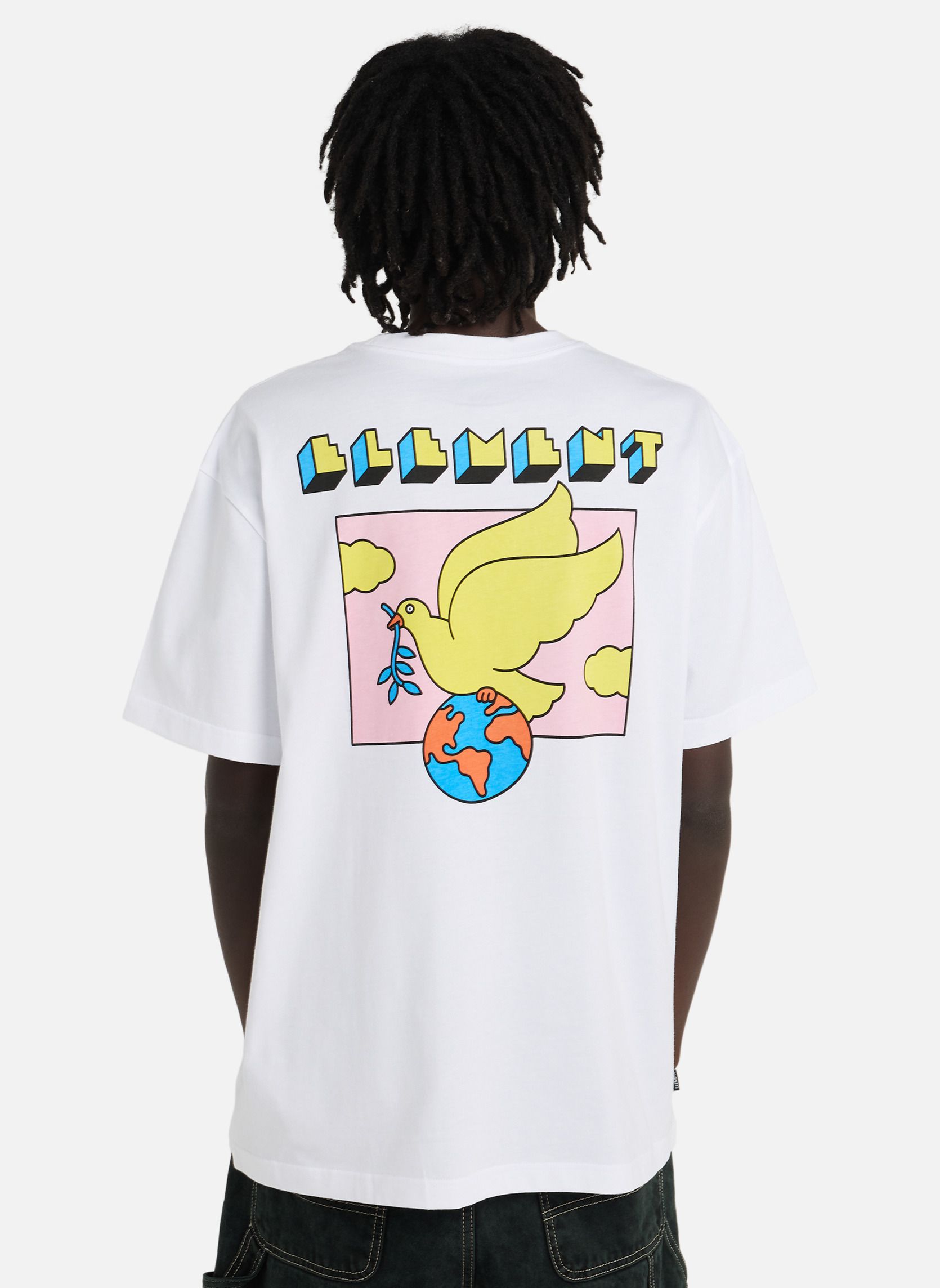 Tee-shirts World Peace homme blanc Element Tee-shirts World Peace homme blanc Blanc