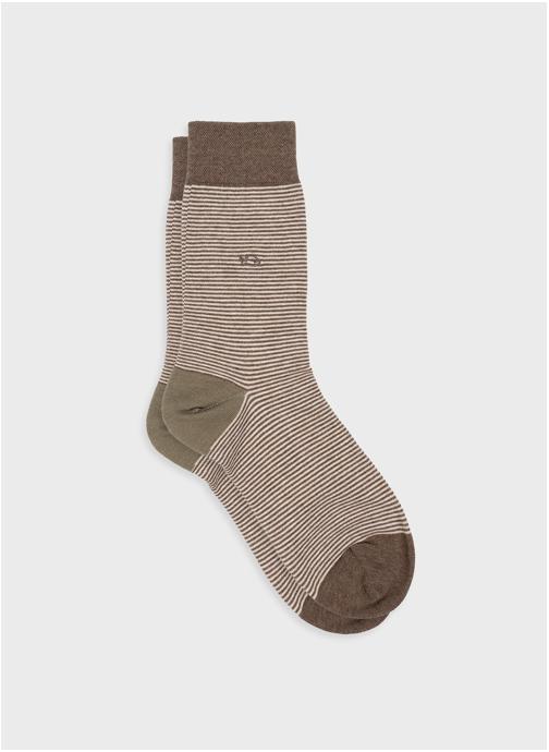 BILLYBELT Chaussettes A rayures homme marron