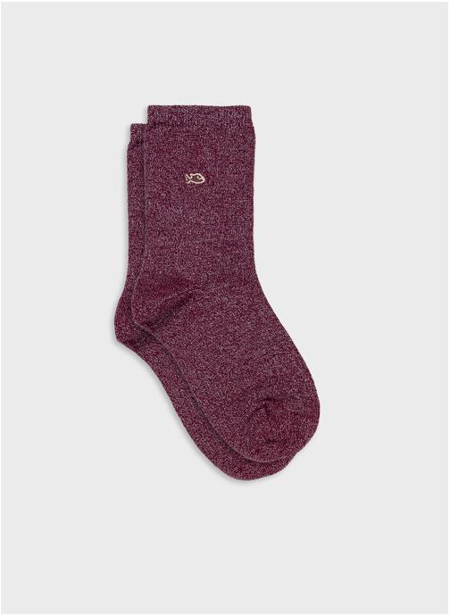 BILLYBELT Chaussettes Unies pailletées femme violet