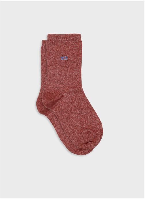 BILLYBELT Chaussettes Unies pailletées femme rouge