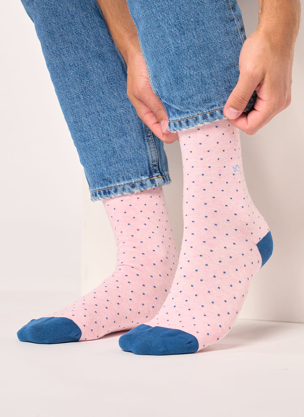 Chaussettes A pois homme rose BILLYBELT Chaussettes A pois homme rose Rose