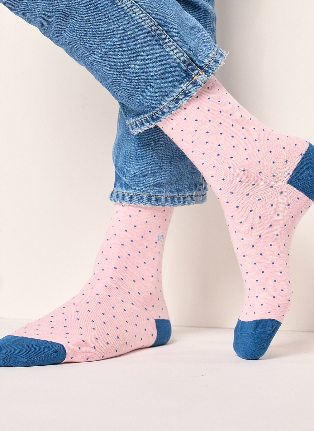 Chaussettes A pois homme rose BILLYBELT Chaussettes A pois homme rose Rose