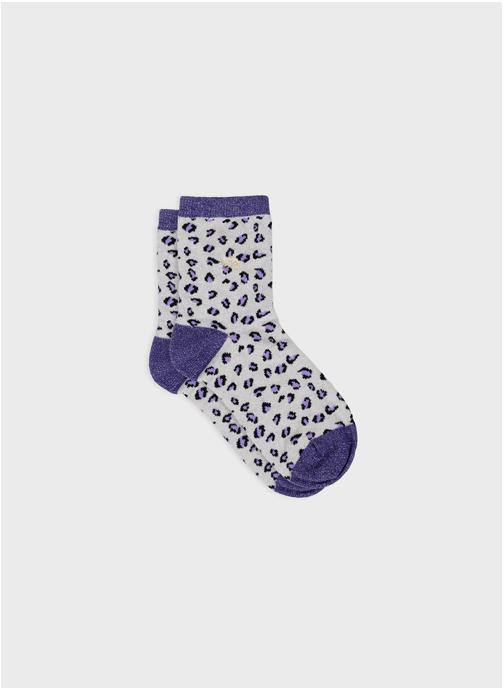 BILLYBELT Chaussettes Léopard femme violet