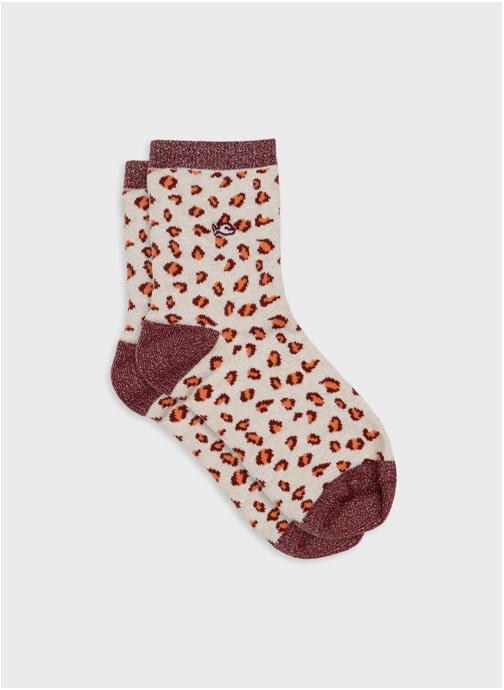 BILLYBELT Chaussettes Léopard femme beige
