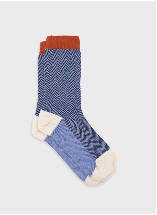 BILLYBELT Chaussettes Chevrons homme bleu