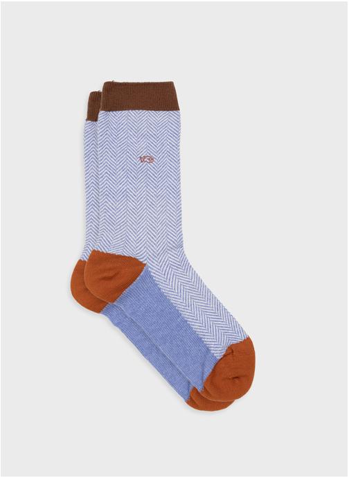 BILLYBELT Chaussettes Chevrons homme bleu