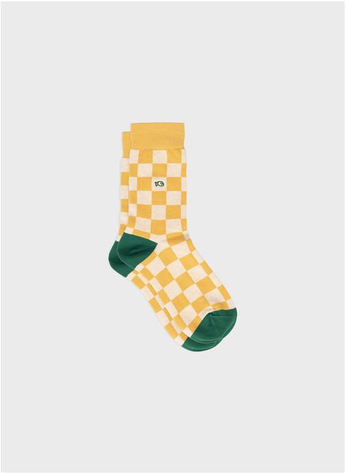 BILLYBELT Chaussettes A carreaux homme jaune