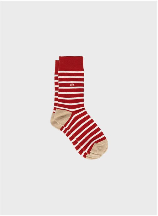 BILLYBELT Chaussettes A rayures homme rouge