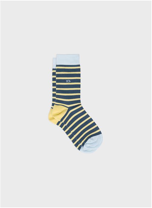 BILLYBELT Chaussettes A rayures homme bleu