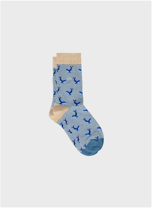 BILLYBELT Chaussettes Animaux homme bleu