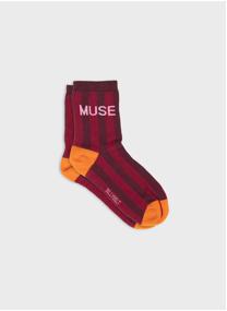 Chaussettes A rayures femme rouge BILLYBELT Chaussettes A rayures femme rouge Rouge