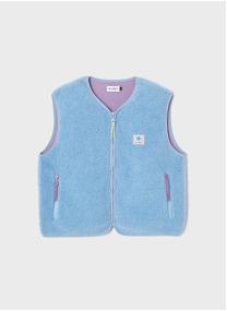 Vestes sans manches Sherpa femme bleu