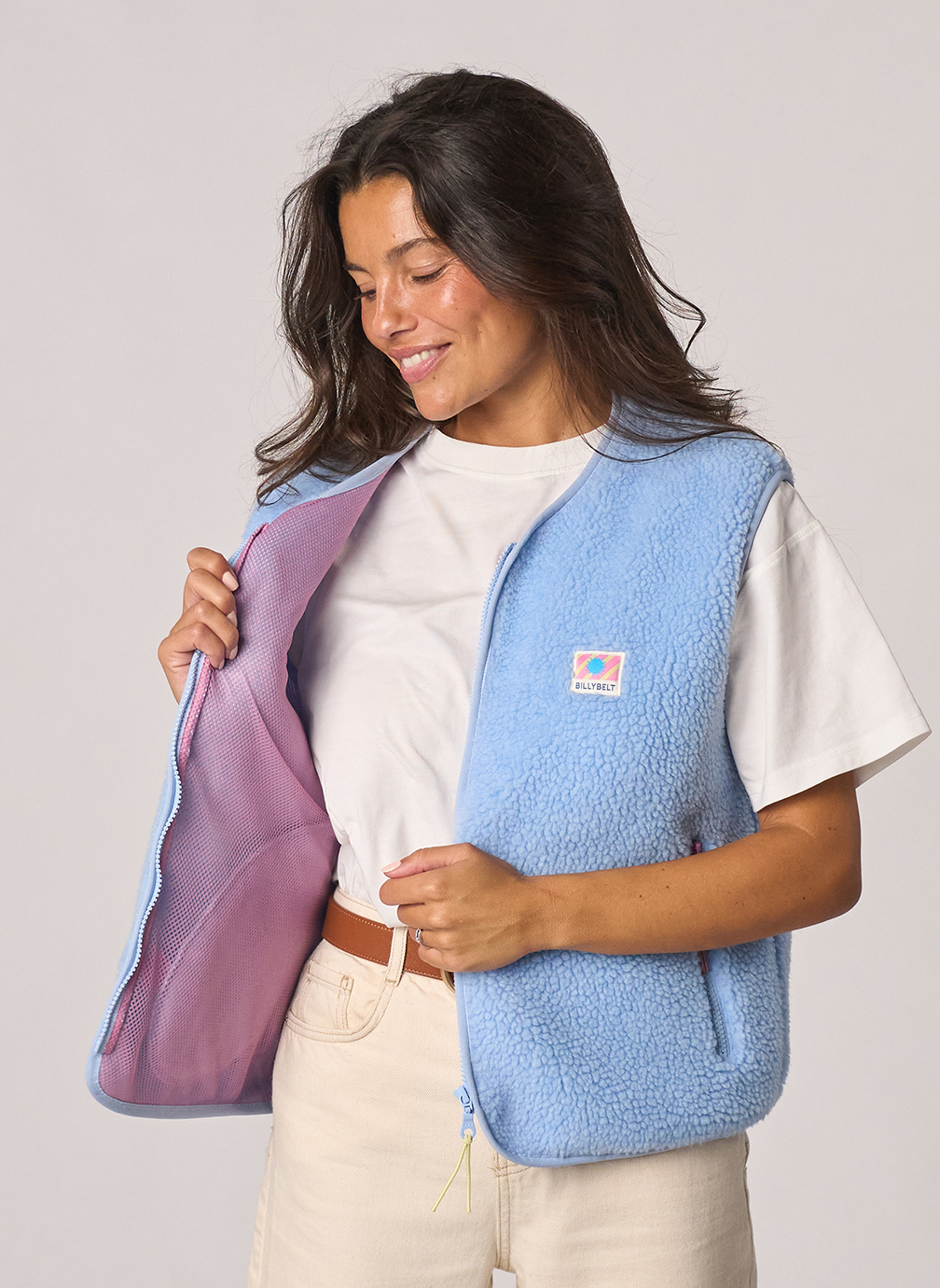 Vestes sans manches Sherpa femme bleu BILLYBELT Vestes sans manches Sherpa femme bleu Bleu clair