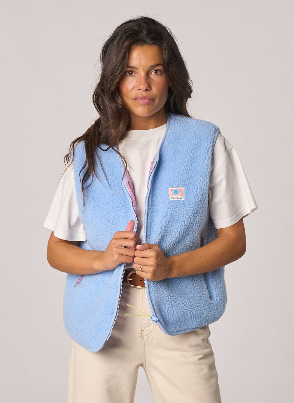 Vestes sans manches Sherpa femme bleu BILLYBELT Vestes sans manches Sherpa femme bleu Bleu clair