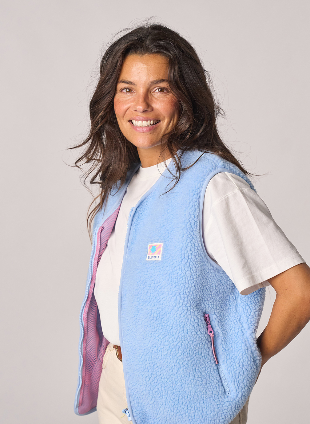 Vestes sans manches Sherpa femme bleu BILLYBELT Vestes sans manches Sherpa femme bleu Bleu clair