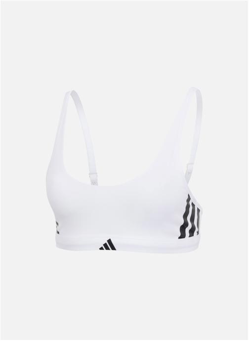 adidas performance Brassières COTTON 3 STRIPES femme blanc