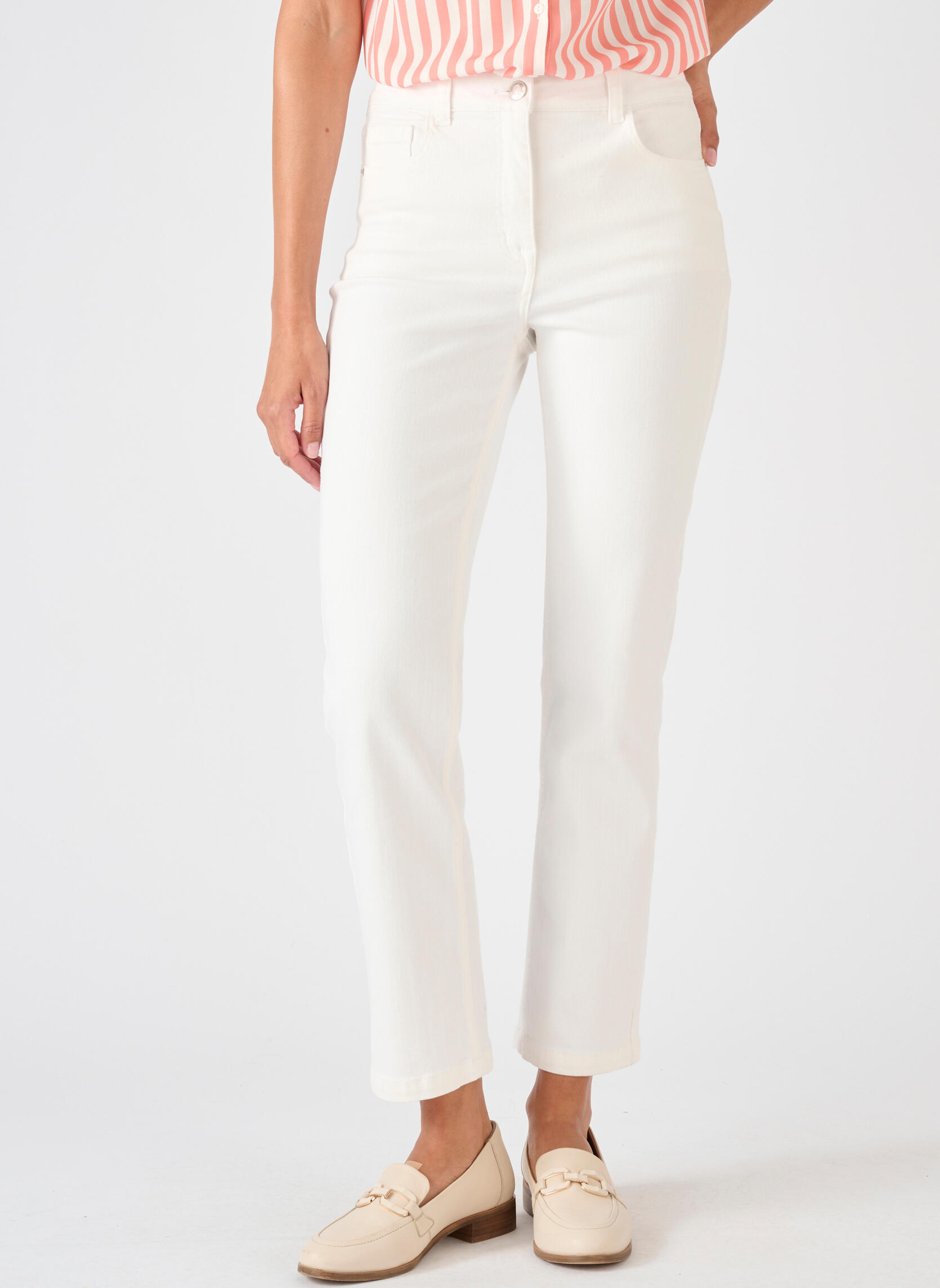 Pantalons droit 84361 femme blanc Damart Pantalons droit 84361 femme blanc Blanc