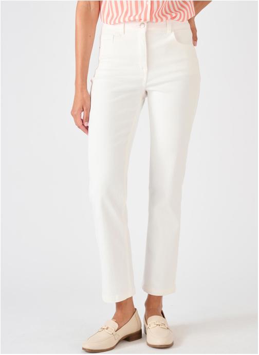 Damart Pantalons droit 84361 femme blanc