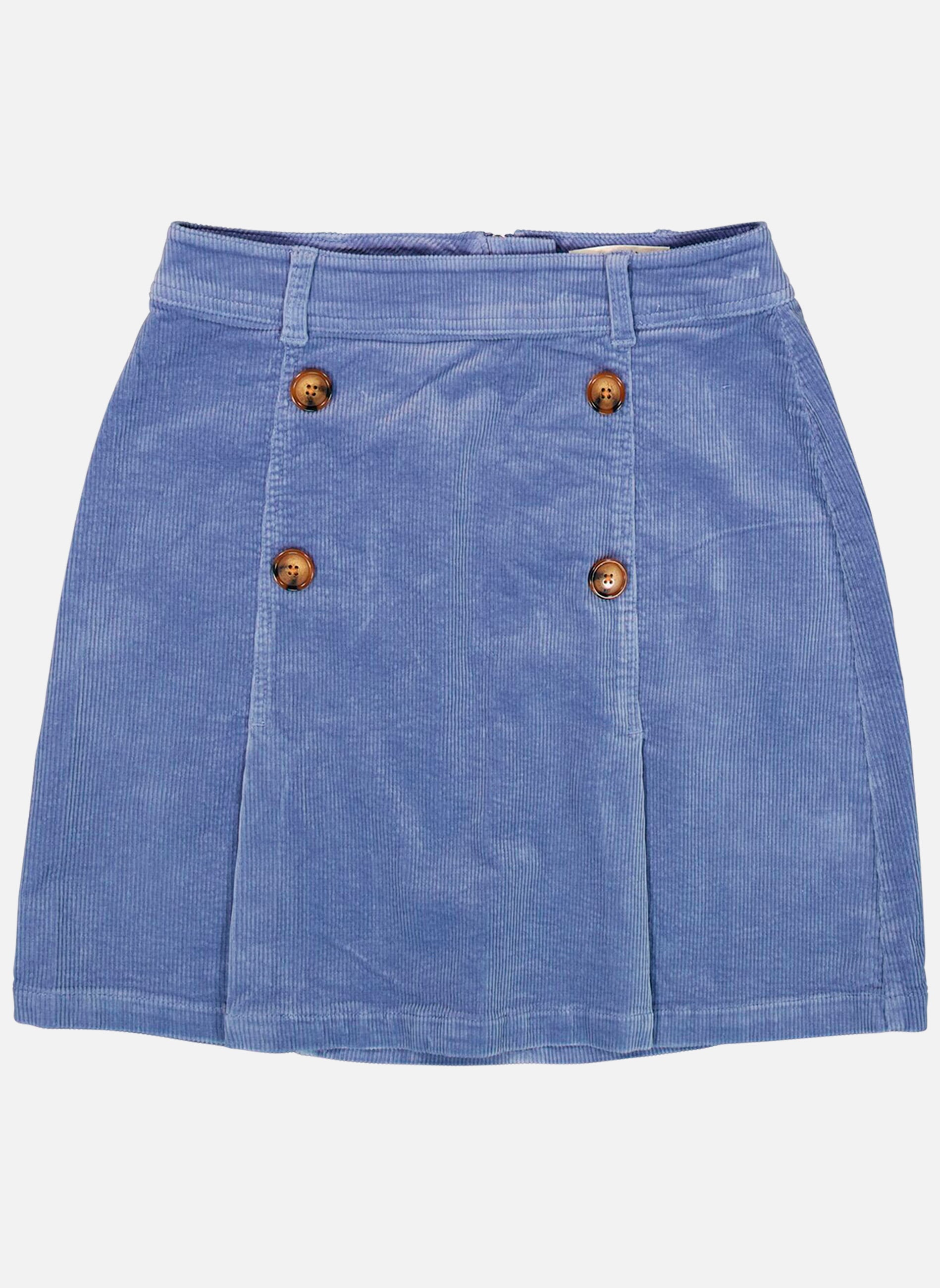 Jupe Marks And Spencer Femme Coton Bleu Floral - Taille 16 - Patineuse Taille élastique
