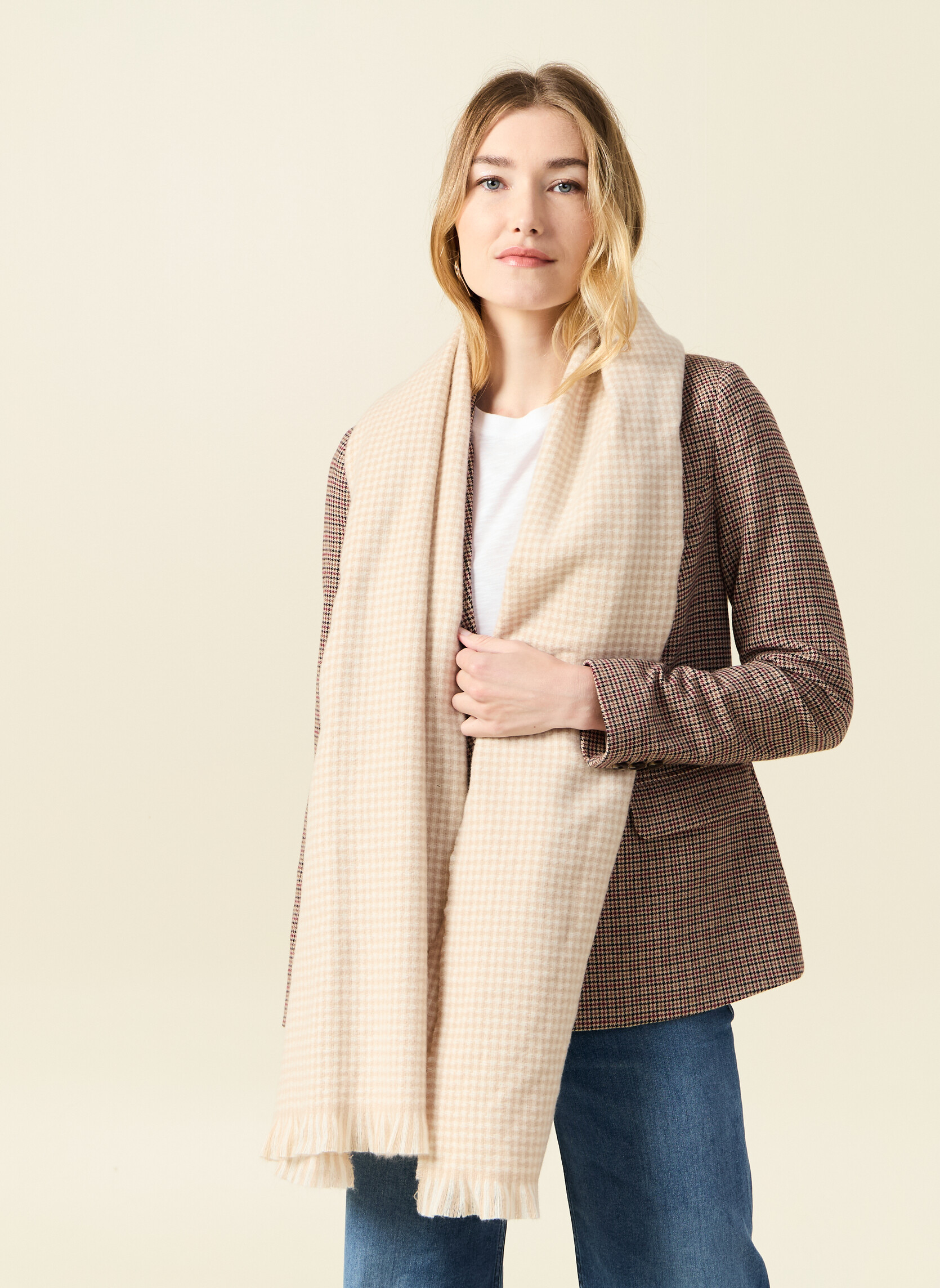 Echarpes PLAIMINIKROF femme beige Bonobo Echarpes PLAIMINIKROF femme beige Beige