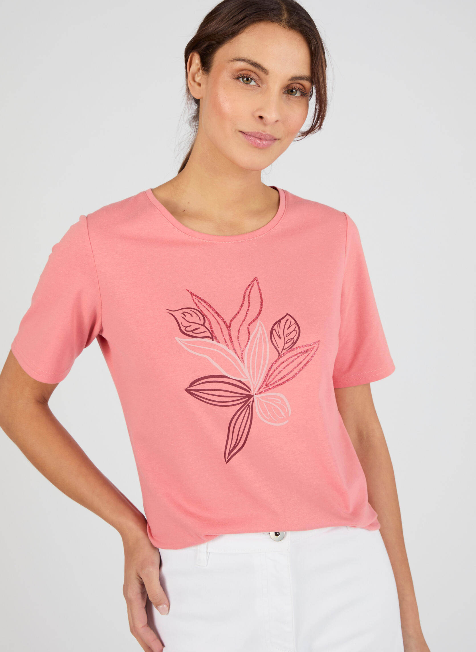 Tee-shirts 84525 femme rose Damart Tee-shirts 84525 femme rose Rose saumon
