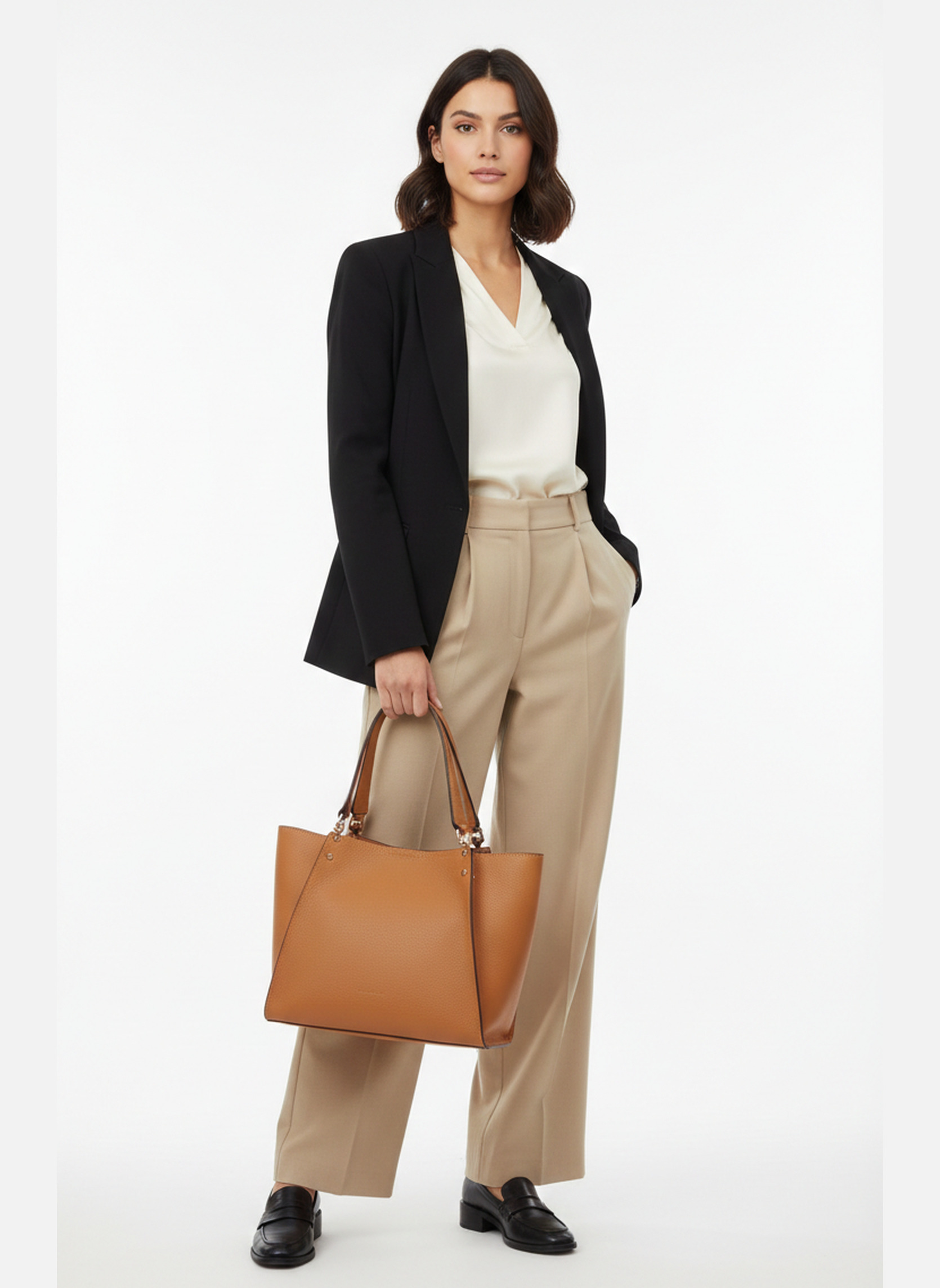 Cabas Hebdo femme marron Pourchet Cabas Hebdo femme marron Marron