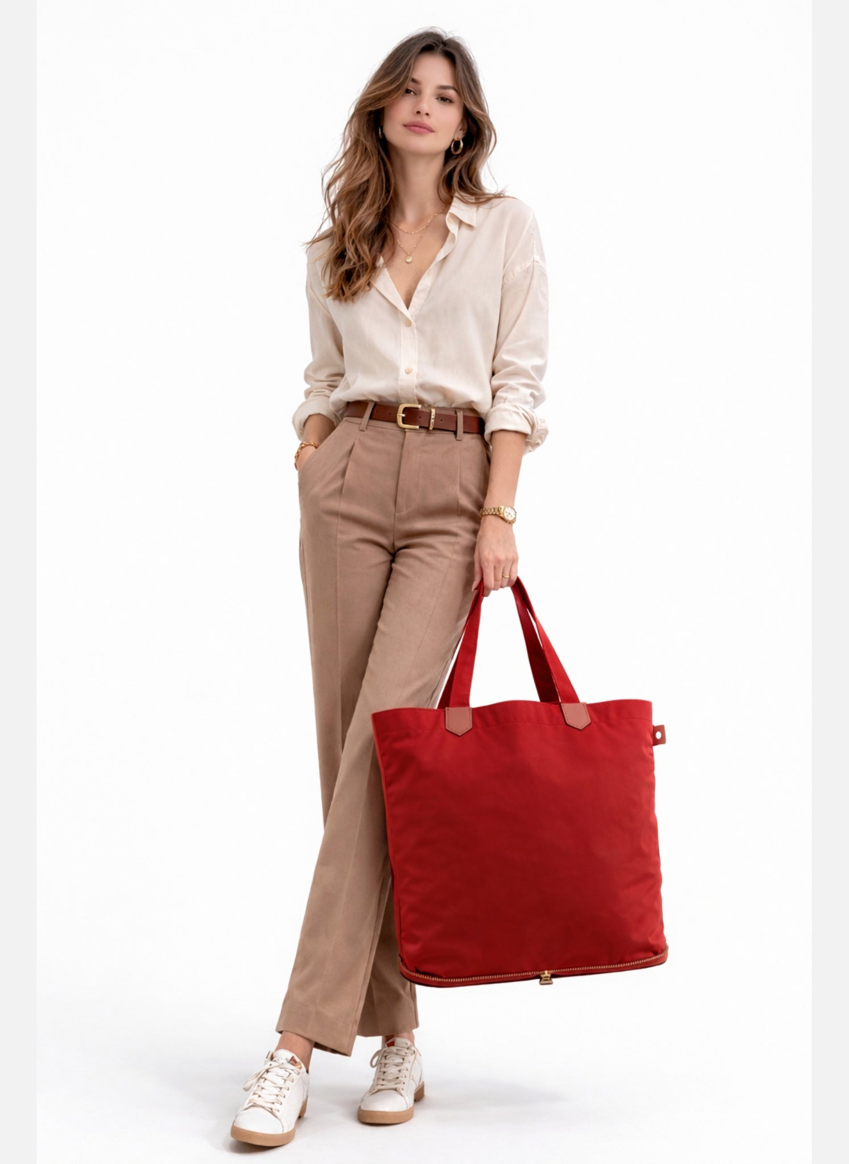 Cabas Madison travel femme rouge Pourchet Cabas Madison travel femme rouge Rouge foncé