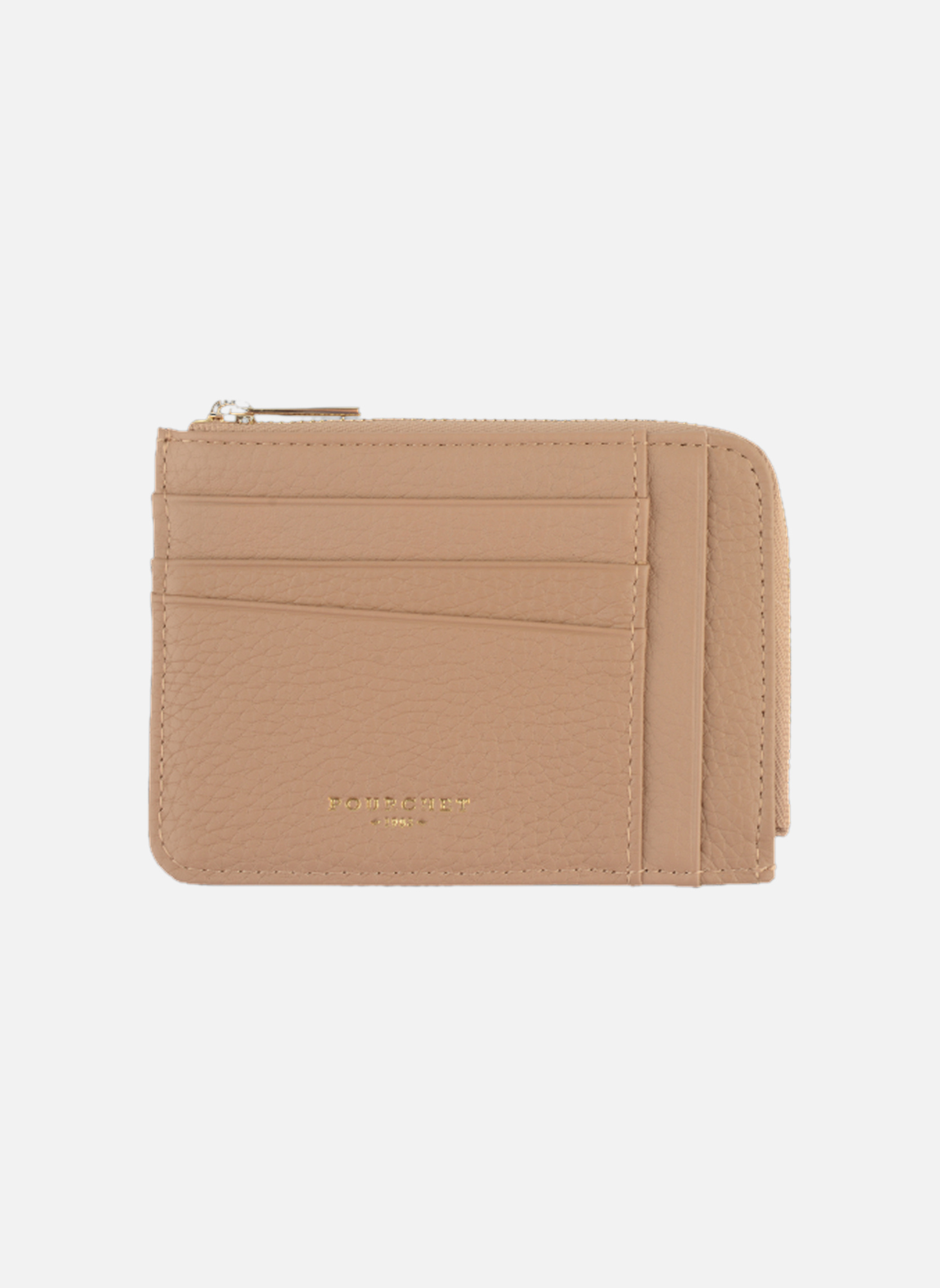 Porte-monnaies Club femme beige Pourchet Porte-monnaies Club femme beige Mastic