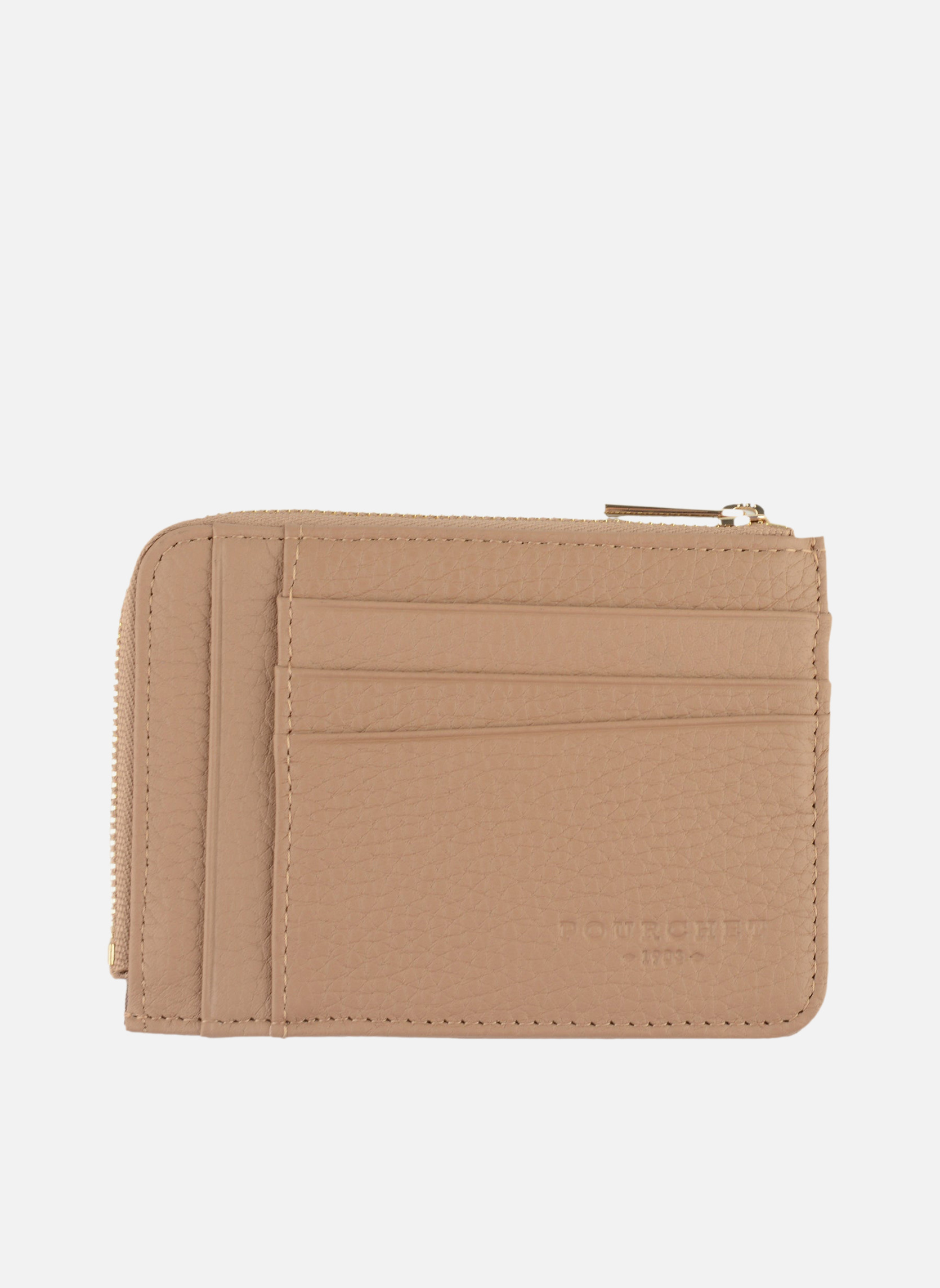 Porte-monnaies Club femme beige Pourchet Porte-monnaies Club femme beige Mastic