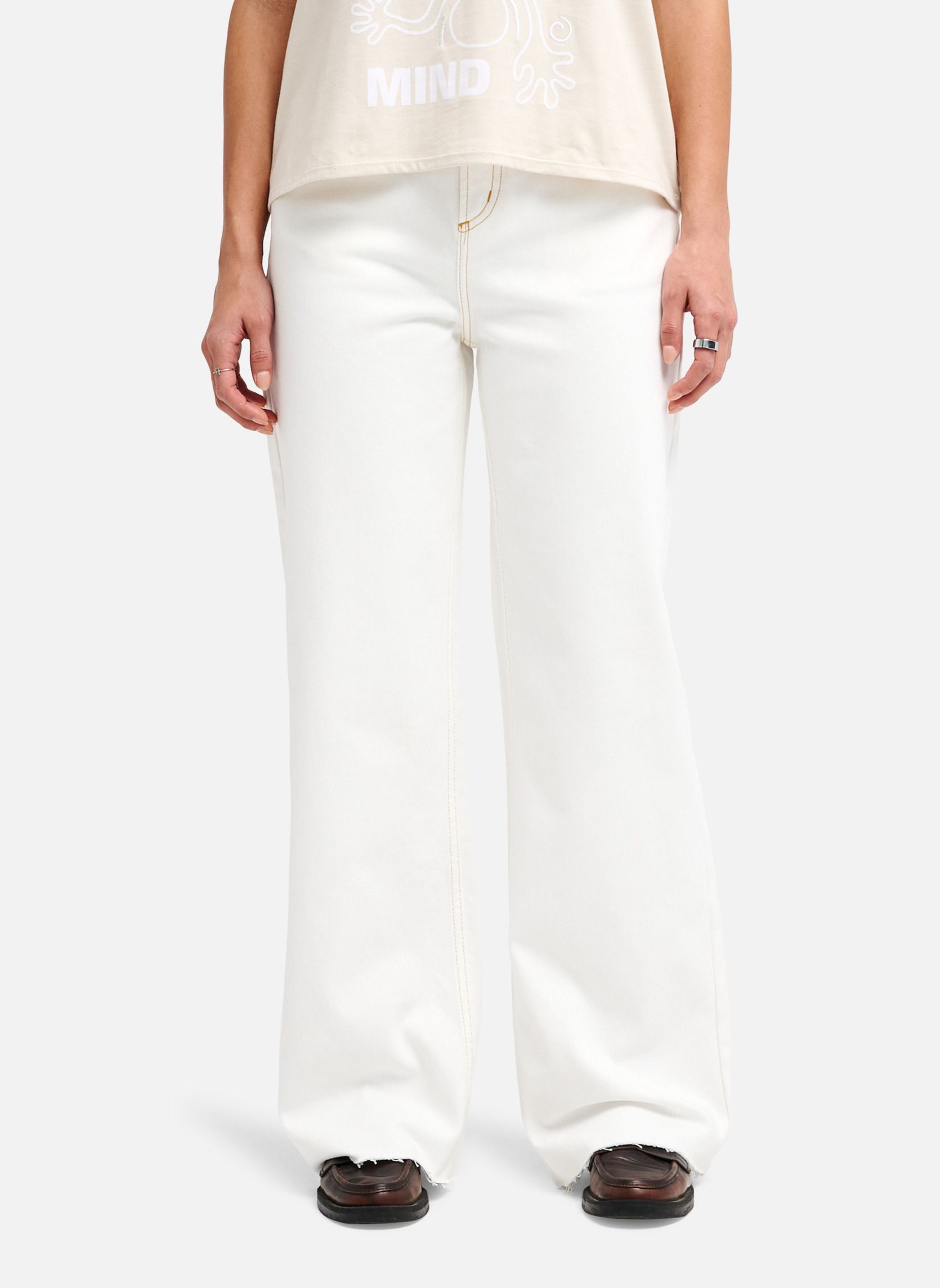 Jeans droit Coco femme blanc RVCA Jeans droit Coco femme blanc Blanc