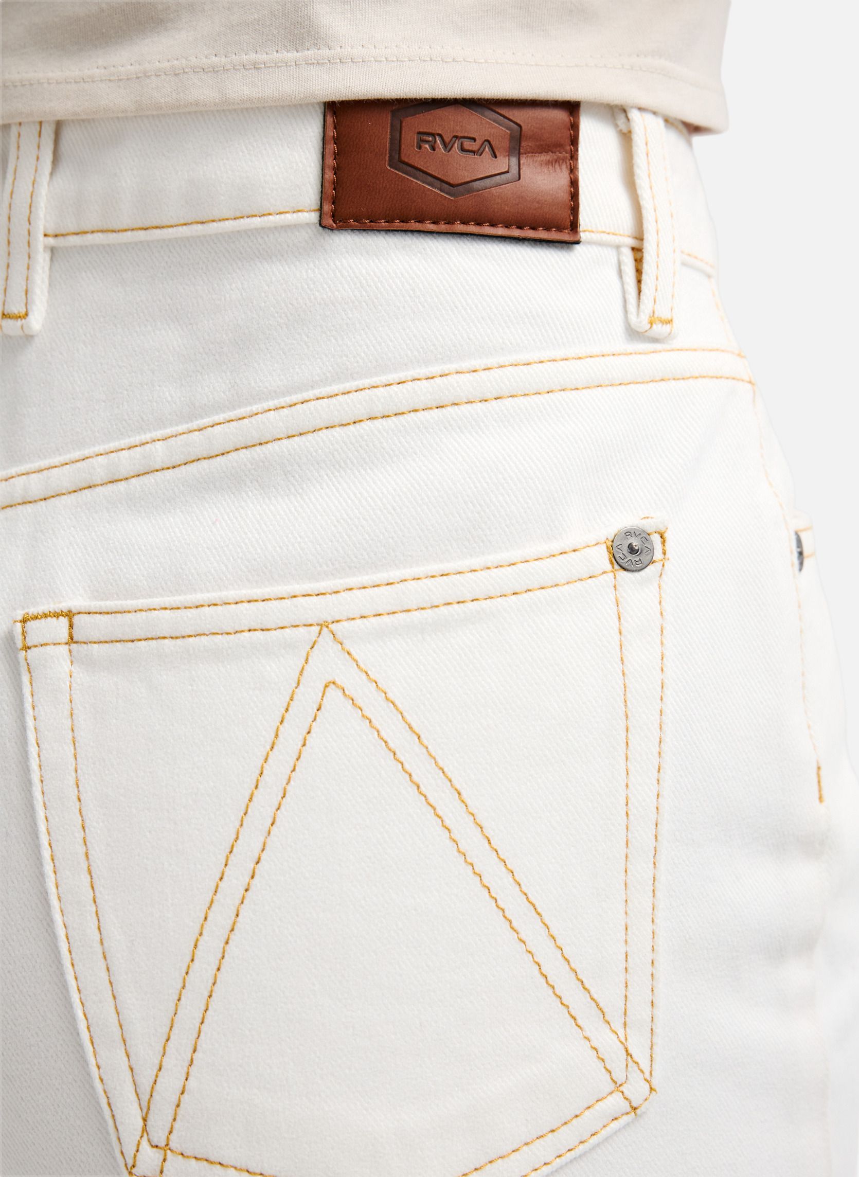 Jeans droit Coco femme blanc RVCA Jeans droit Coco femme blanc Blanc