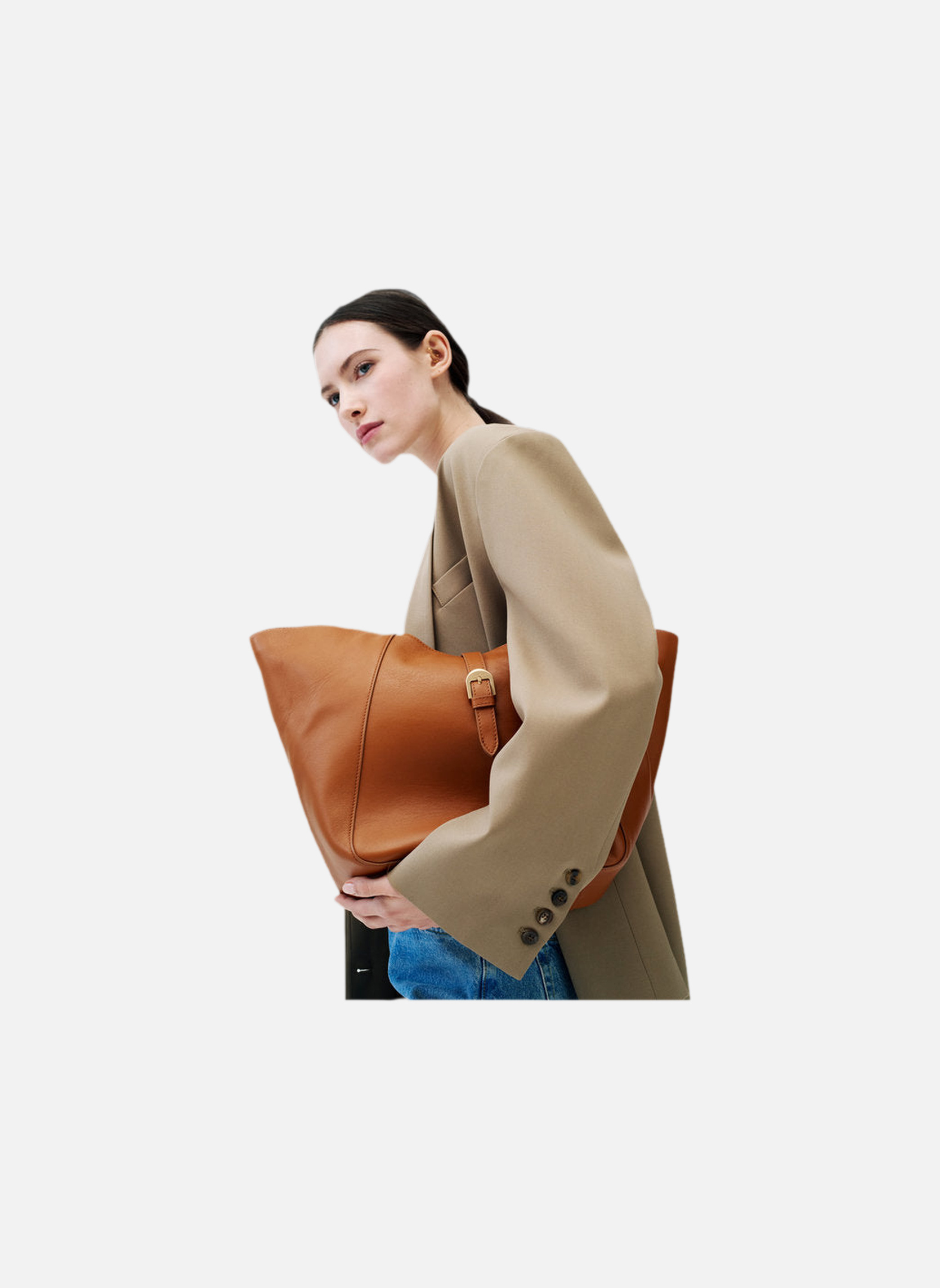 Cabas l'envolée femme marron Pourchet Cabas l'envolée femme marron Marron
