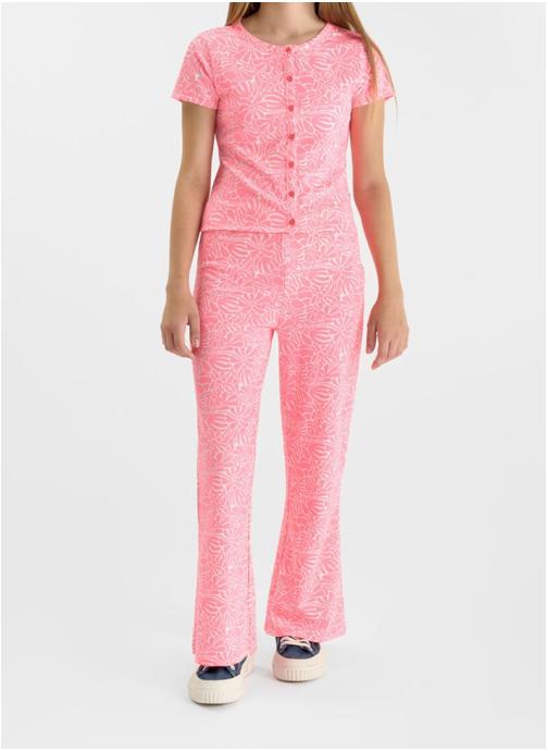 Le temps des cerises Pantalons Pantalon flare FABIAGI Pink fille rose