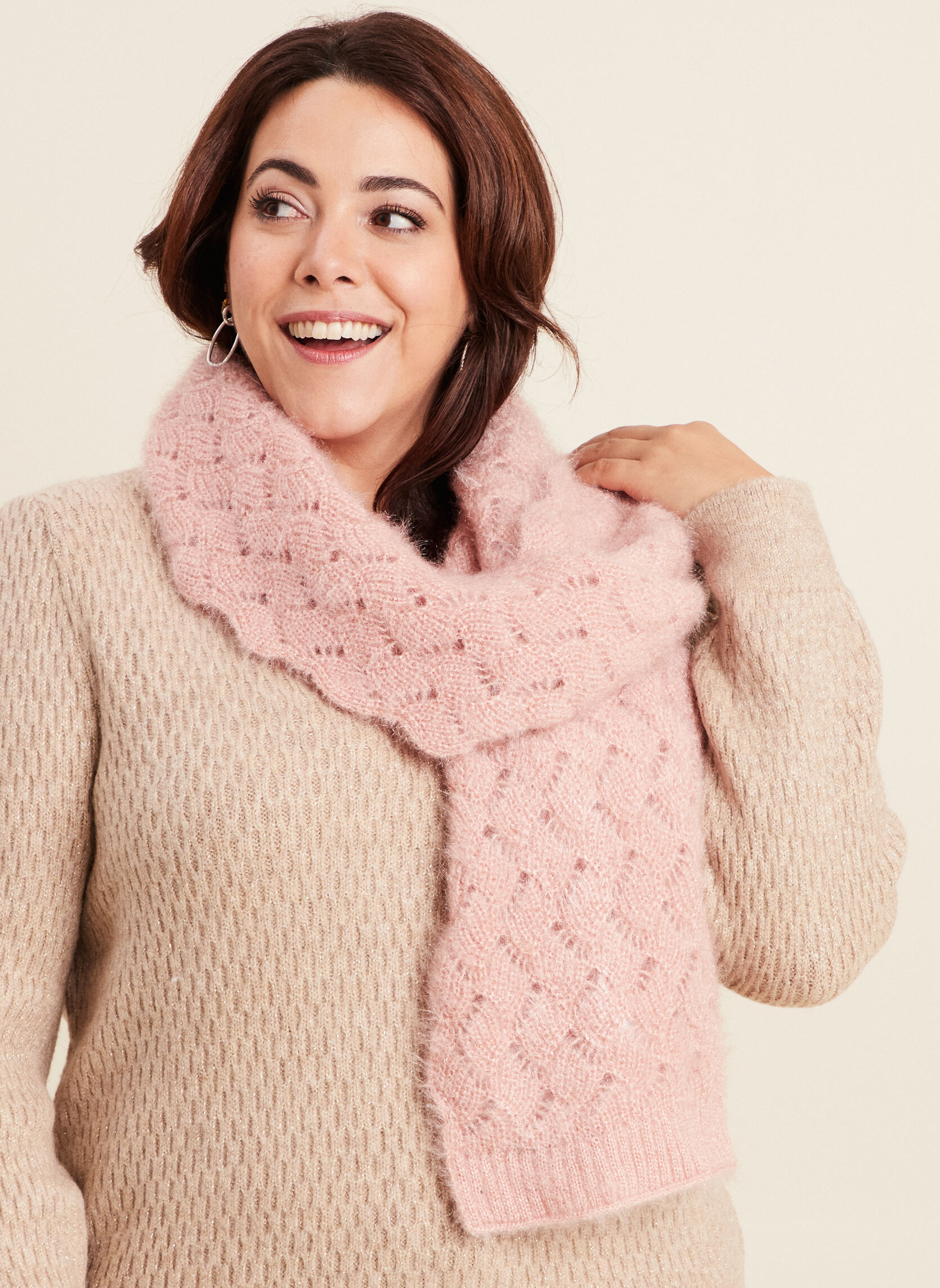 Echarpes FICHOMONA femme rose Bréal Echarpes FICHOMONA femme rose Rose pastel