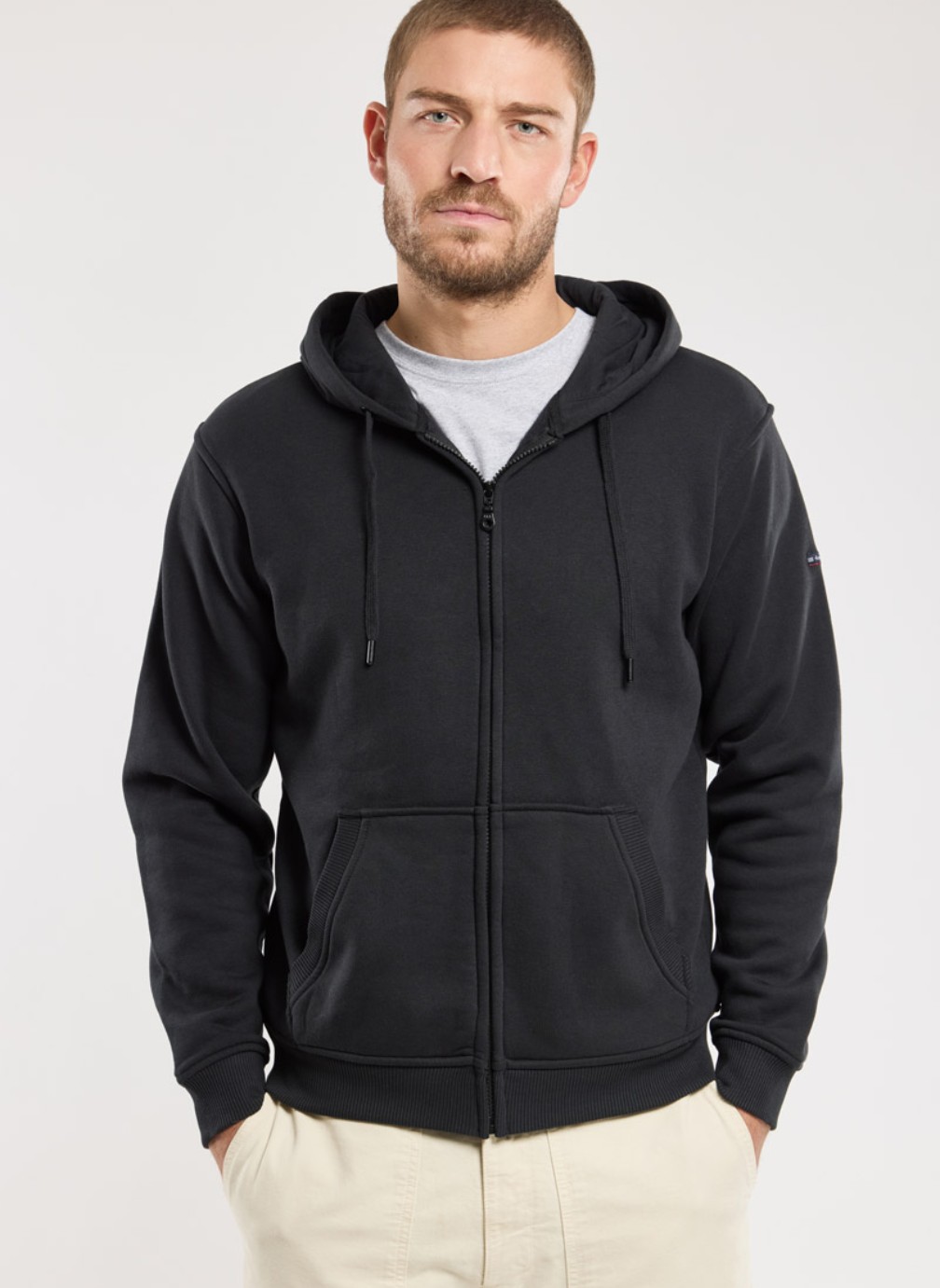 Sweat à Capuche Homme Bicolore – Design Color-Block & Patchwork, Manches Longues, Poches, Tissu Doux (Polyester + Coton)