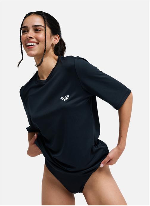 Roxy Hauts de maillot balconnet Lycra manches courtes HAPPY WAVES. femme noir