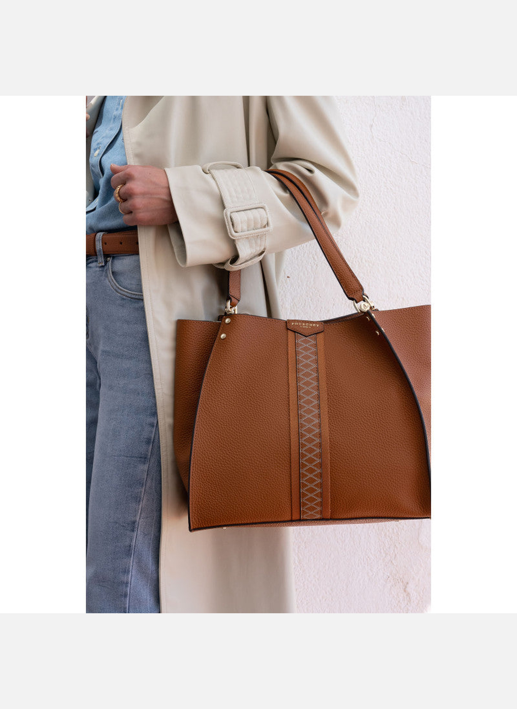 Cabas Hebdo Madison femme marron Pourchet Cabas Hebdo Madison femme marron Marron