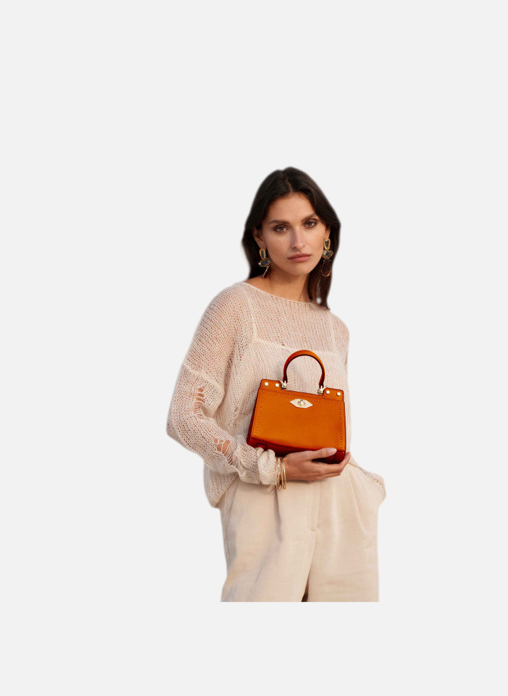 Sacs à main Trianon femme orange Pourchet Sacs à main Trianon femme orange Orange