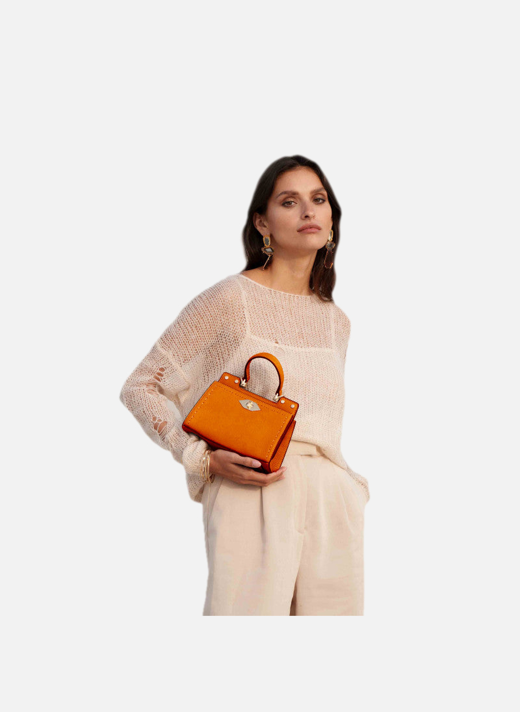 Sacs à main Trianon femme orange Pourchet Sacs à main Trianon femme orange Orange