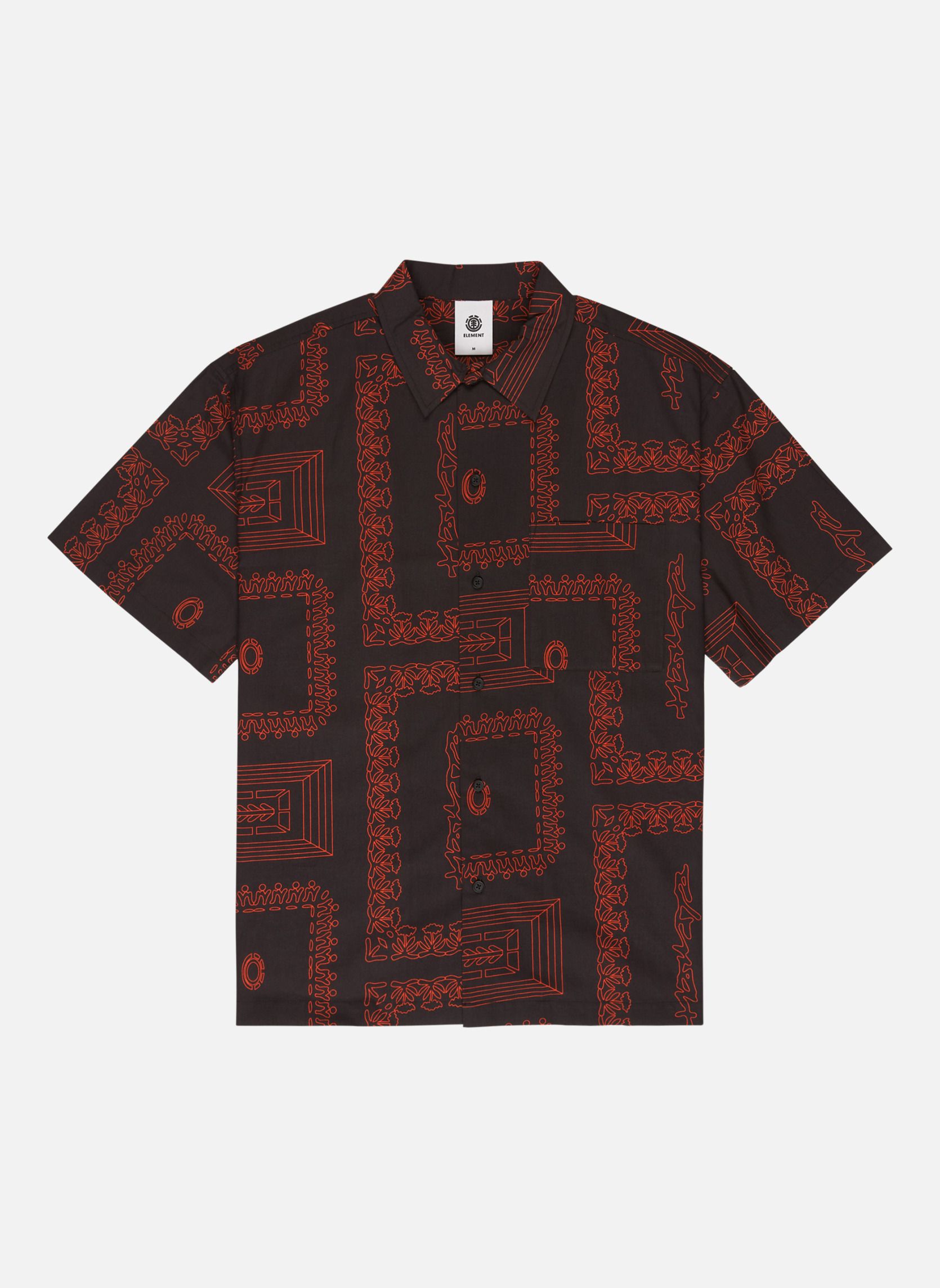 Chemises Regular Sb Printed homme marron Element Chemises Regular Sb Printed homme marron Marron