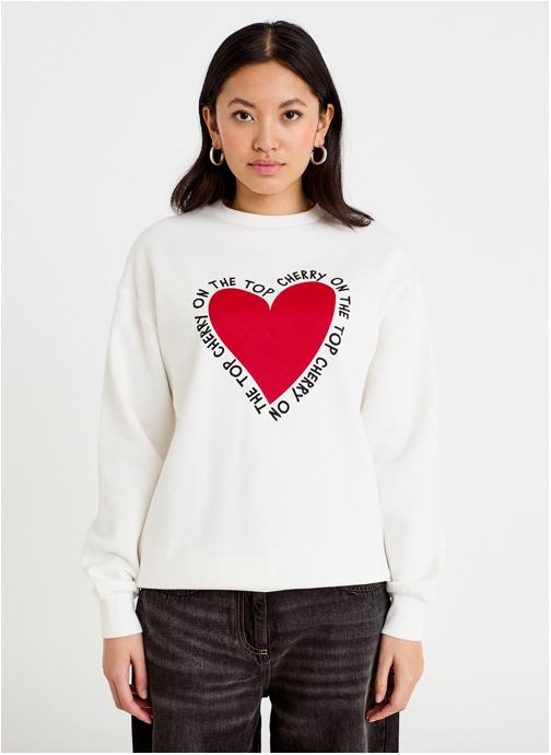 Cache Cache Sweats à capuche LSWEACROISS femme blanc