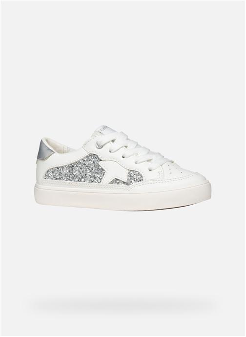 Geox Baskets basses GISLI GIRL fille argent
