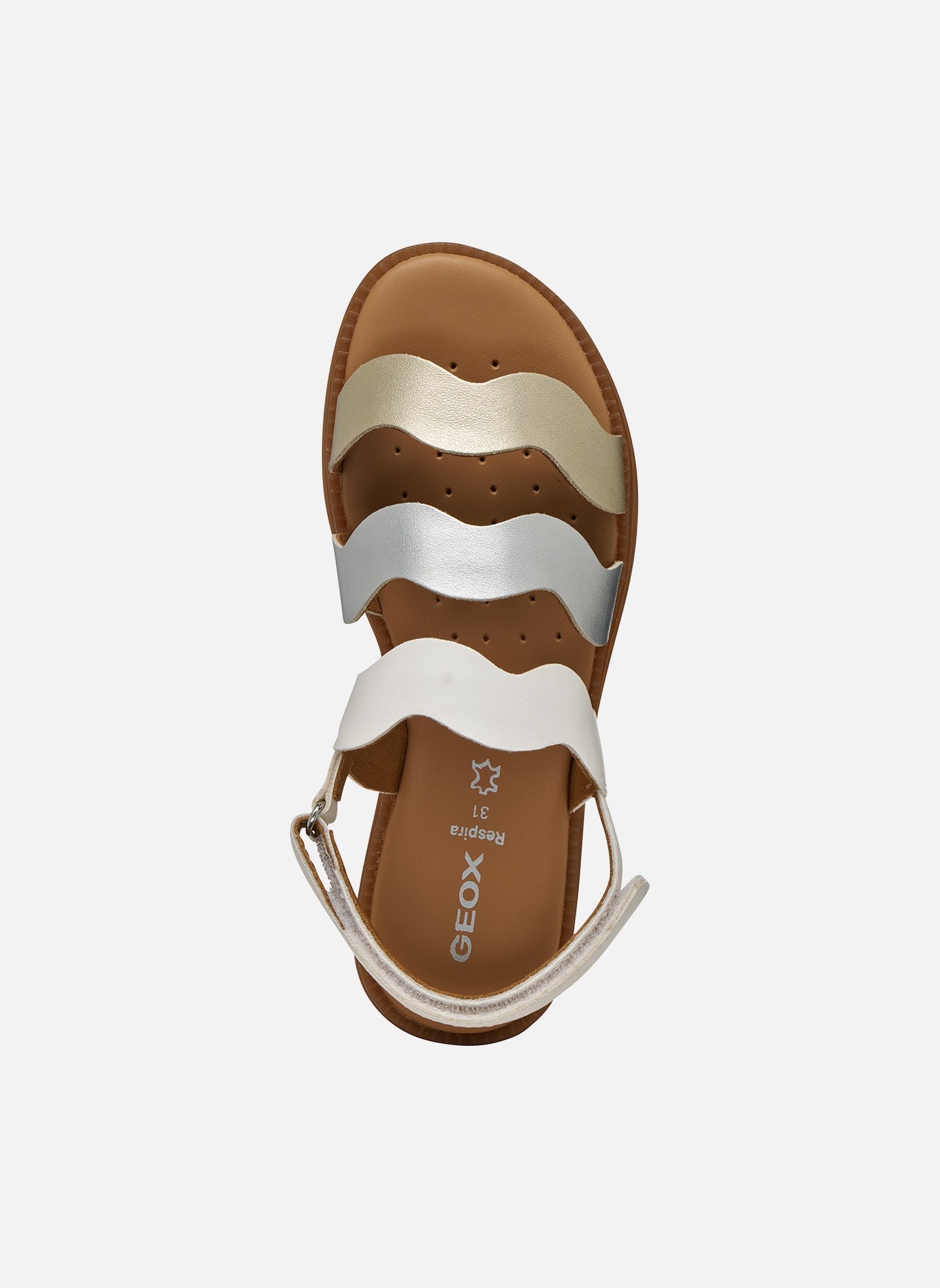 Sandales SANDAL KARLY GIRL fille argent Geox Sandales SANDAL KARLY GIRL fille argent Argent