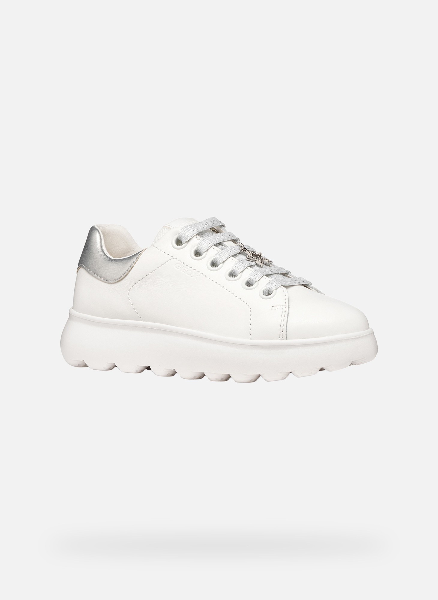 Baskets basses PUFFYPOP GIRL fille argent Geox Baskets basses PUFFYPOP GIRL fille argent Argent