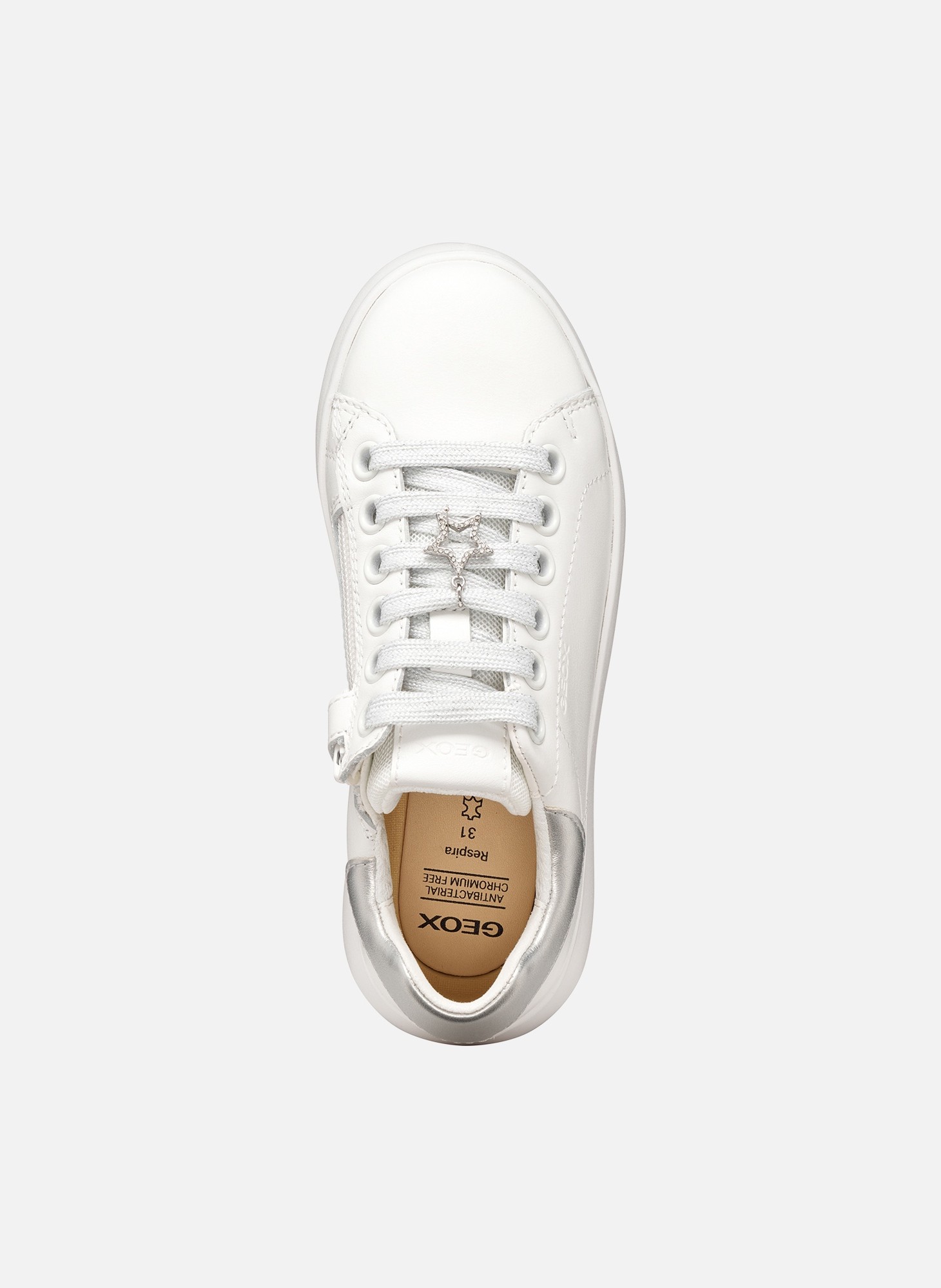 Baskets basses PUFFYPOP GIRL fille argent Geox Baskets basses PUFFYPOP GIRL fille argent Argent