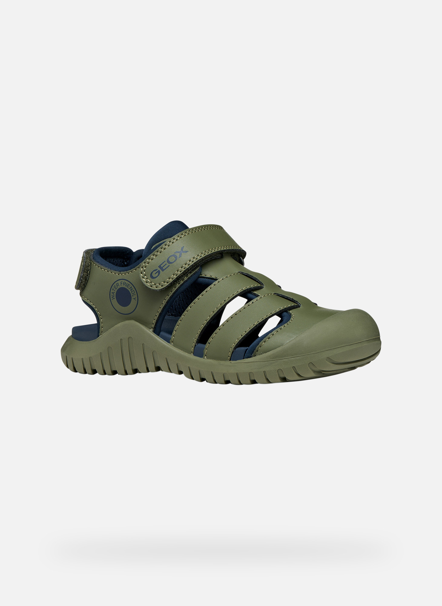 Sandales S. FUSBETTO PRO BOY garçon vert Geox Sandales S. FUSBETTO PRO BOY garçon vert Kaki