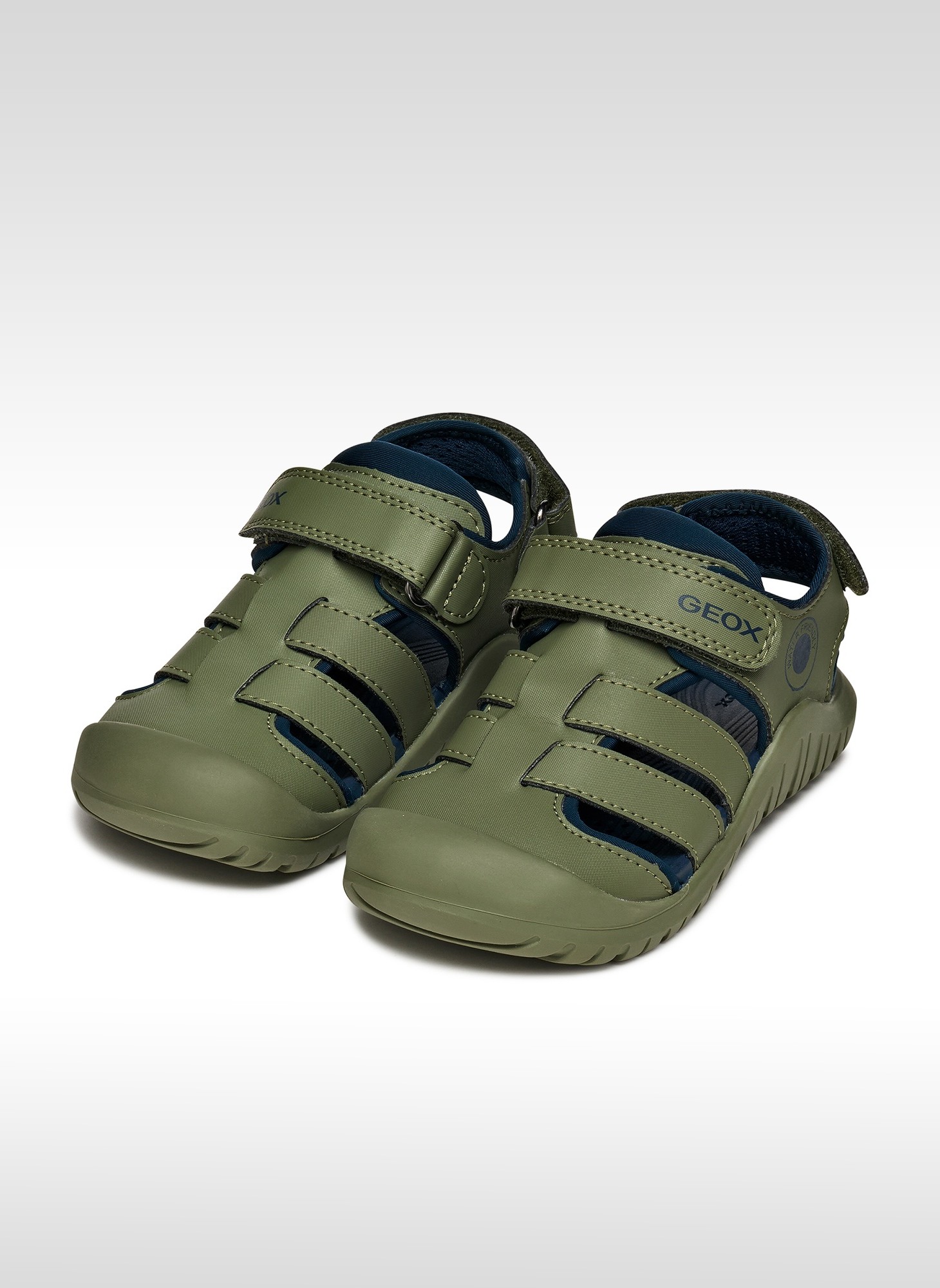 Sandales S. FUSBETTO PRO BOY garçon vert Geox Sandales S. FUSBETTO PRO BOY garçon vert Kaki