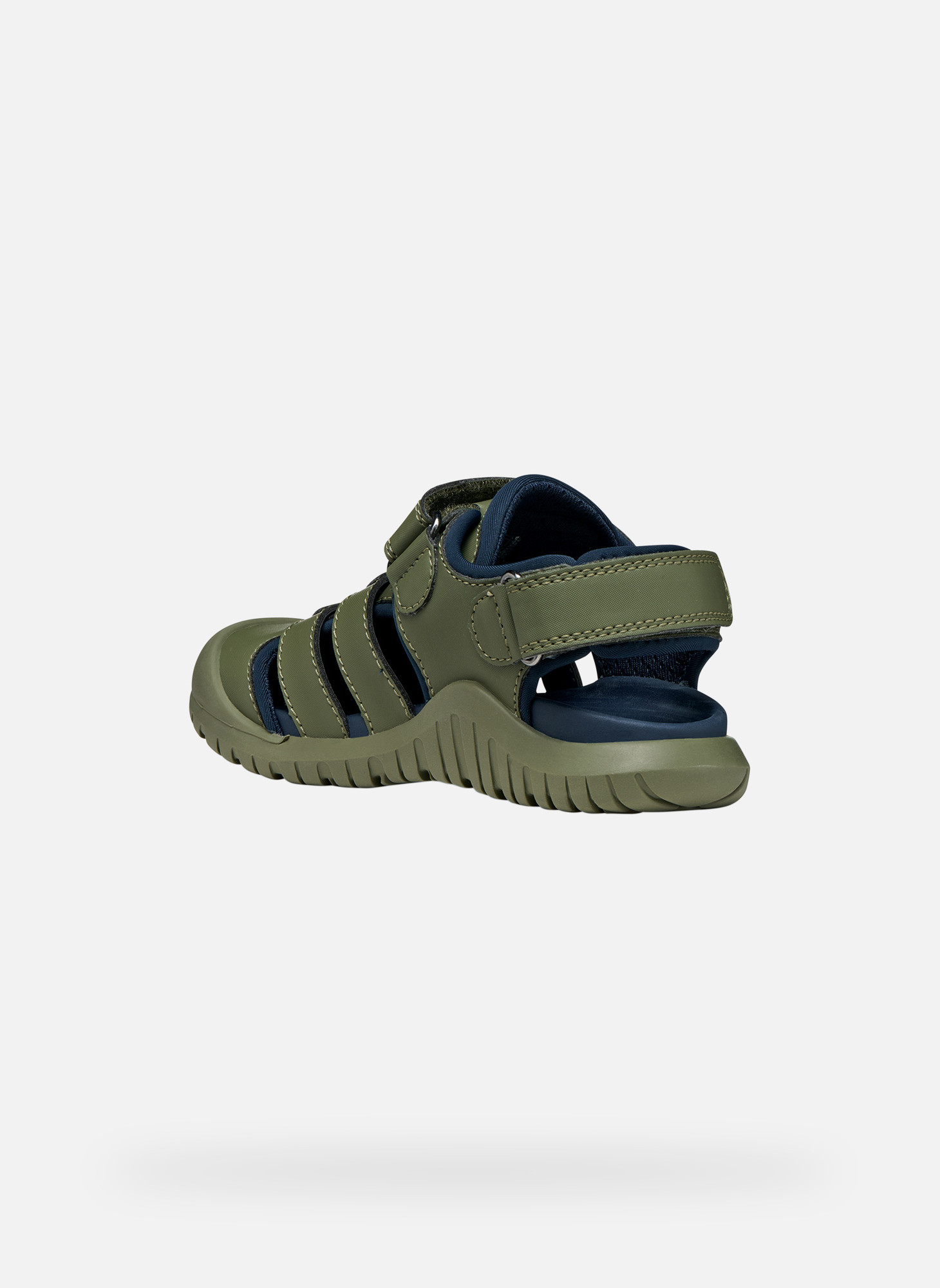 Sandales S. FUSBETTO PRO BOY garçon vert Geox Sandales S. FUSBETTO PRO BOY garçon vert Kaki